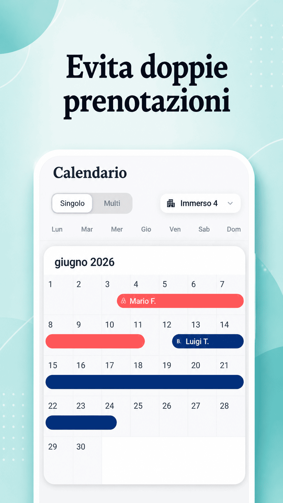 Calendario unificato AlloggioPro